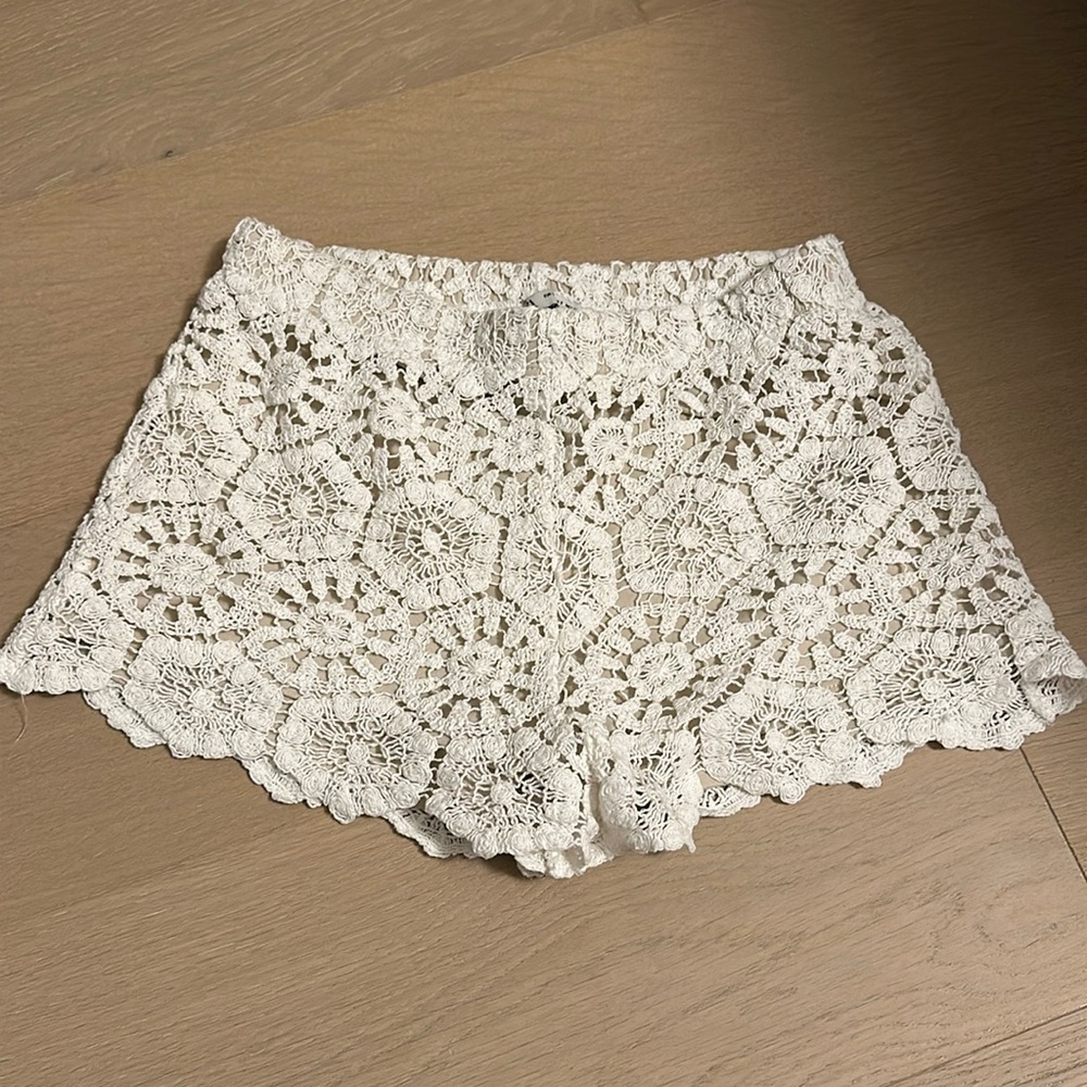 Zara crochet shorts